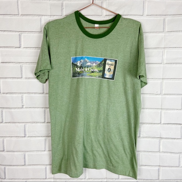 American Apparel Other - American Apparel Coors green ringer graphic tee
